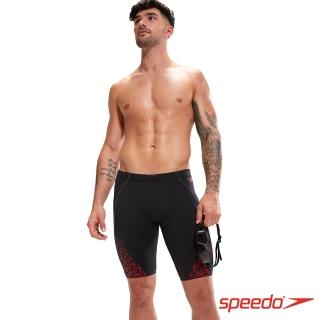 【SPEEDO】男 運動及膝泳褲 Pro EcoEnd+(黑/紅)