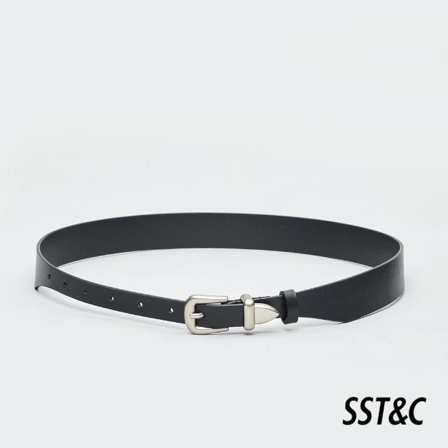 【SST&C 最後65折】黑色馬蹄鐵狀造型皮帶9162303001