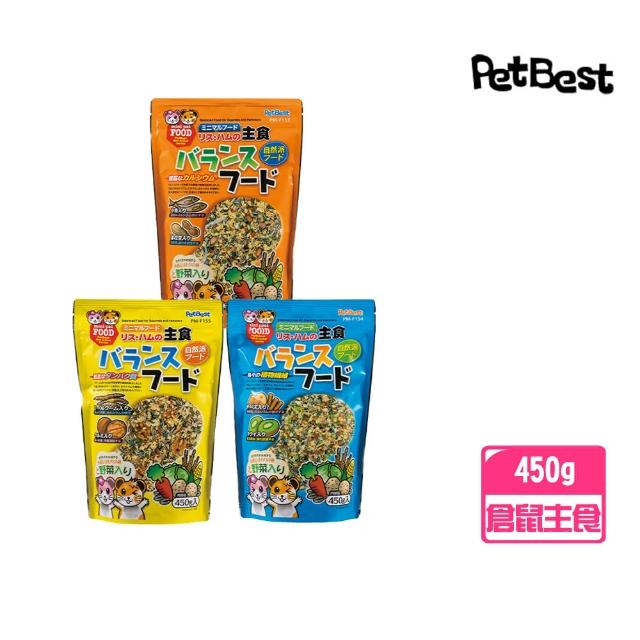 【PetBest】自然派倉鼠主食 450g(飼料 磨牙 骨骼強化 護膚亮毛 營養滿點)