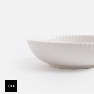 【HOLA】璞日湯盤18cm-瓷石白