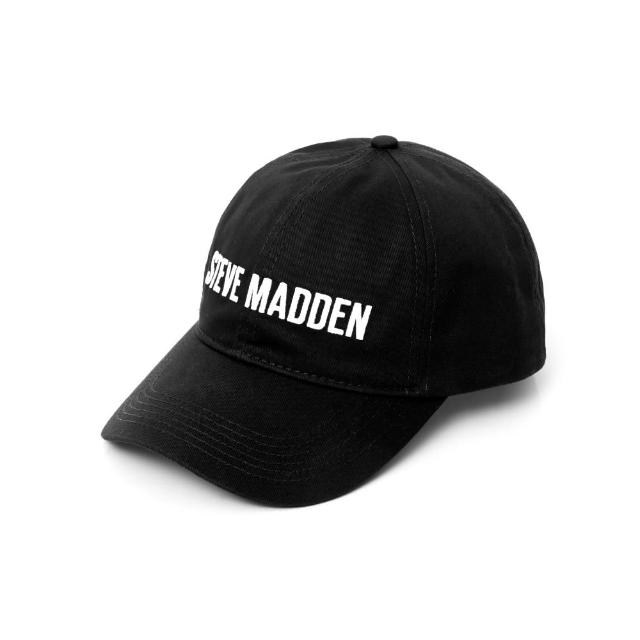 【STEVE MADDEN】經典品牌LOGO電繡棒球帽(黑色)