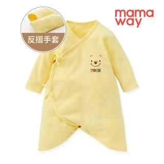 【mamaway 媽媽餵】新生兒迪士尼Q彈棉質蝴蝶衣 1入(維尼)