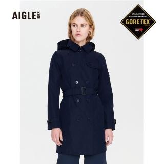 【AIGLE】女 防水透氣風衣(AG-2A202A057 深藍)