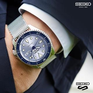 【SEIKO 精工】5 Sports 系列 復刻機械錶 618年中慶(4R36-08Z0B/SRPE77K1藍色/42.5mm)
