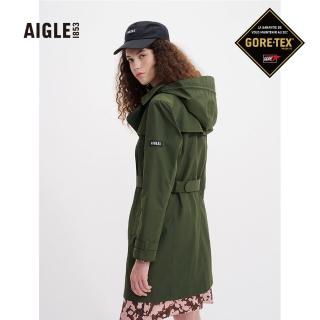 【AIGLE】防水透氣風衣AG-2A202A246 常春藤綠(女風衣 防水外套 Goretex)