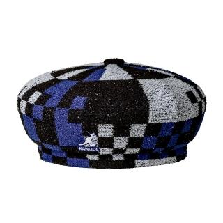 【KANGOL】GINGHAM JAX 格子貝蕾帽(寶藍色)