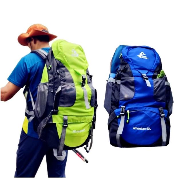 【May Shop】50L 登山運動輕量背包 FREE KNIGHT 雙肩後背包 男女中性運動旅行登山包