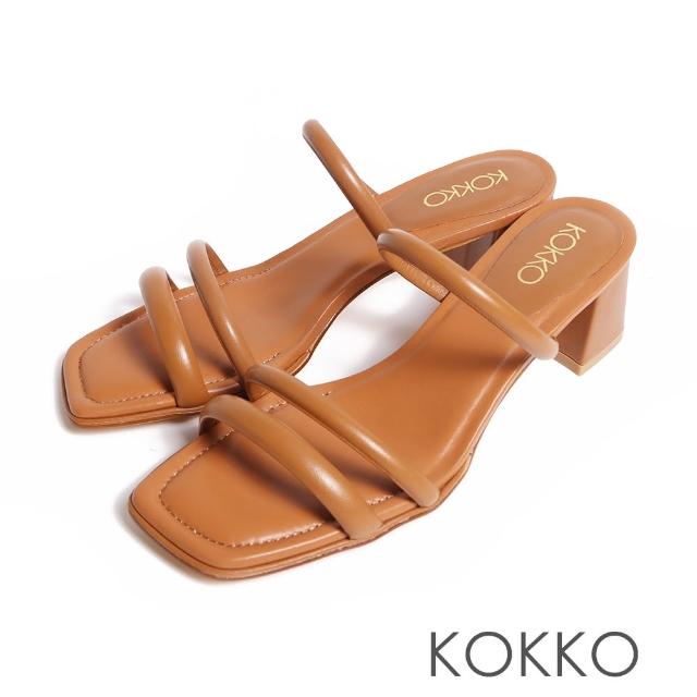 【KOKKO 集團】KOKKO蓬鬆包邊彈力百搭綿羊皮涼拖鞋(棕色)