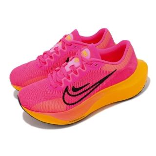 【NIKE 耐吉】慢跑鞋 Wmns Zoom Fly 5 女鞋 粉 橘 運動鞋 路跑 馬拉松 輕量 回彈(DM8974-601)