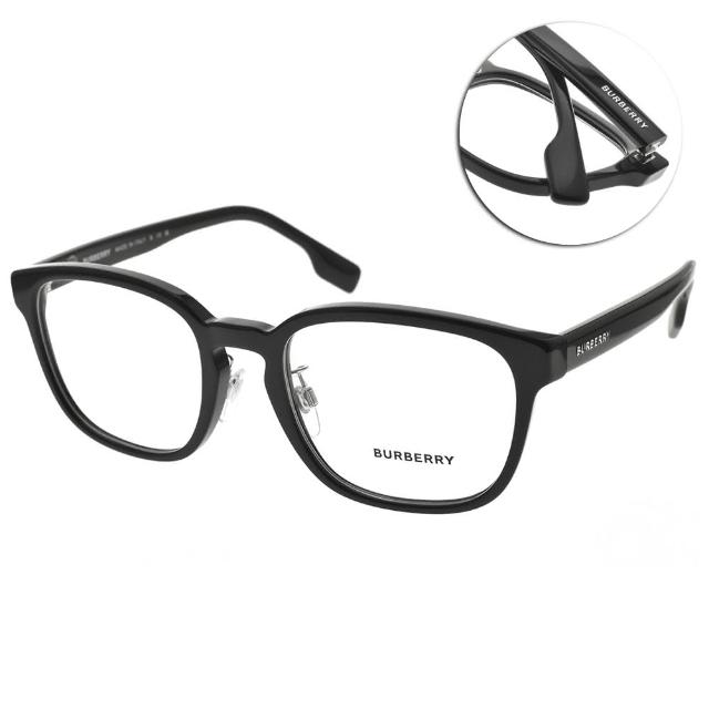 【BURBERRY 巴寶莉】經典格紋方框 光學眼鏡(黑#B2344-F 3878)