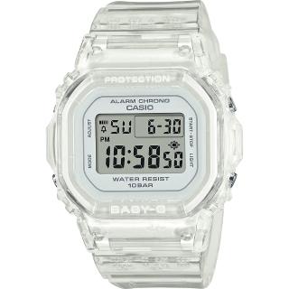 【CASIO 卡西歐】BABY-G 透明 經典人氣方形電子錶 畢業禮物(BGD-565S-7)