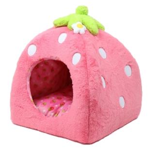 【PET PARADISE】寵物用品 屋床 草莓 L 遠紅外線(寵物窩 寵物睡窩)