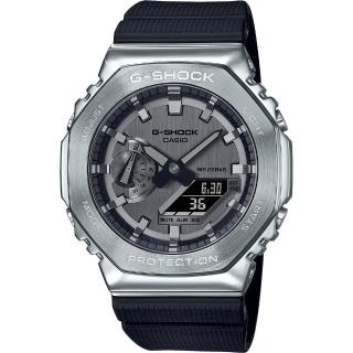 【CASIO 卡西歐】G-SHOCK 八角雙顯電子錶 畢業禮物(GM-2100-1A)