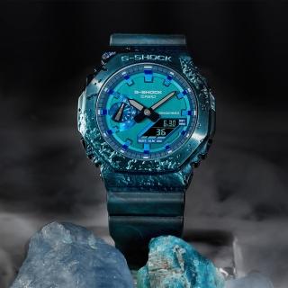 【CASIO 卡西歐】G-SHOCK 40 週年探險家之石系列 雙顯手錶(GM-2140GEM-2A)
