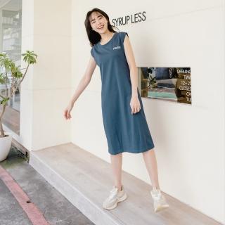 【OB 嚴選】台灣製快乾棉字母印花小露腰休閒洋裝親子裝 《DA9107》