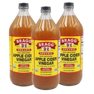 【BRAGG】有機蘋果醋(946ml)x3瓶組