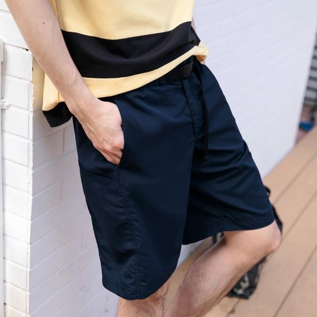 【OB 嚴選】防潑水設計腰頭素色休閒短褲 《KL1356》