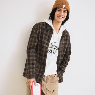 【OB 嚴選】毛尼格紋口袋設計男仕短大衣 《KL1495》