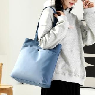 【Abigail】韓系側肩包手提包托特包購物包防潑水包旅行包6908(藍色)