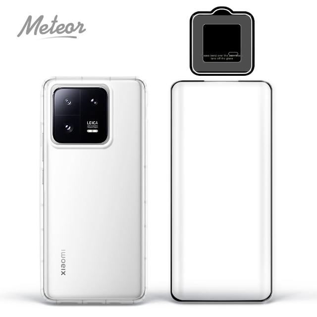 【Meteor】MI 小米13 Pro 手機保護超值3件組(透明空壓殼+3D鋼化膜+鏡頭貼)