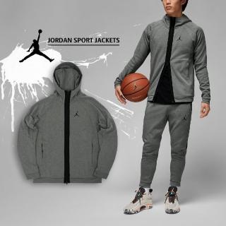 【NIKE 耐吉】外套 Jordan Sport Jackets 男款 灰 黑 連帽外套 喬丹 Dri-FIT 運動(DV9784-063)