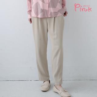 【PINK NEW GIRL】簡約純色直筒長褲/西裝褲 L3507RD