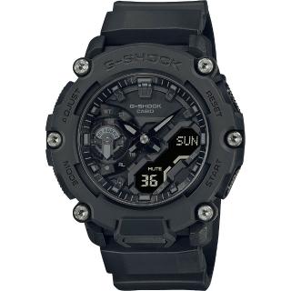 【CASIO 卡西歐】G-SHOCK 一起冒險去 碳核心防護構造雙顯計時手錶 畢業禮物(GA-2200BB-1A)