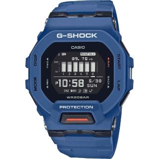 【CASIO 卡西歐】G-SHOCK 纖薄運動系藍芽計時手錶-海軍藍 女王節(GBD-200-2)