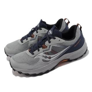【SAUCONY 索康尼】越野跑鞋 Excursion TR16 男鞋 灰 藍 緩衝 運動鞋 耐磨 戶外(S2074412)