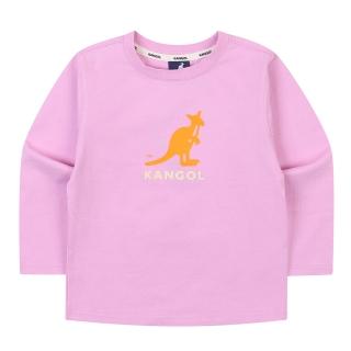 【KANGOL】韓國-KIDS 經典大袋鼠長袖T恤-紫色(W23SN001AZ)