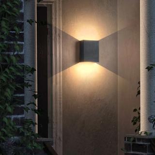 【H&R 安室家】LED戶外壁燈 玄關燈 庭園燈(OD-27B)