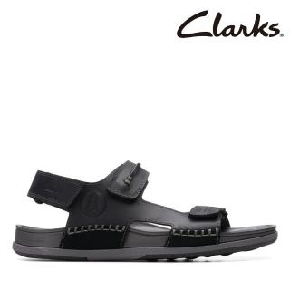 【Clarks】男款Nature 5 Trail縫線工藝感三段式魔鬼氈涼鞋(CLM72332S)