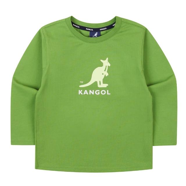 【KANGOL】韓國-KIDS 經典大袋鼠長袖T恤-綠色(W23SN001GR)