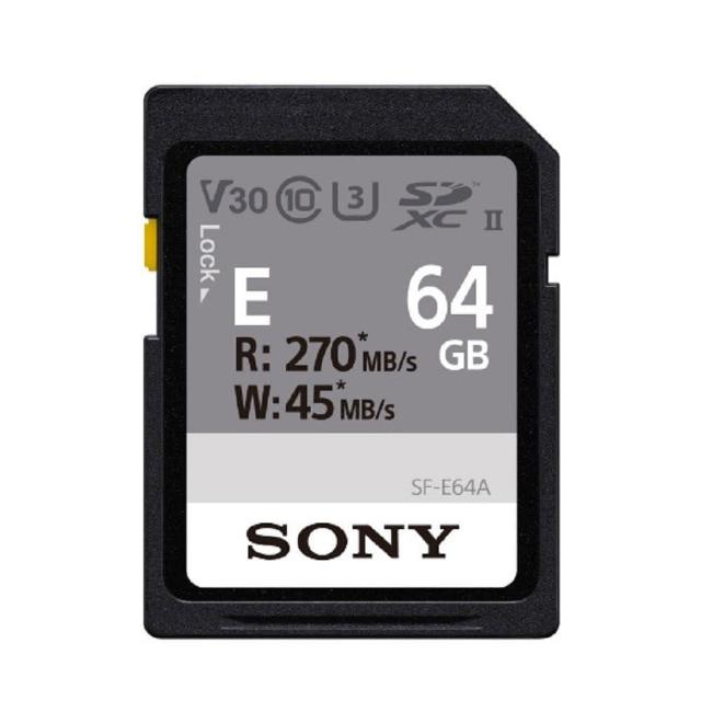 【SONY 索尼】SDXC U3 64GB 記憶卡 SF-E64A(公司貨)