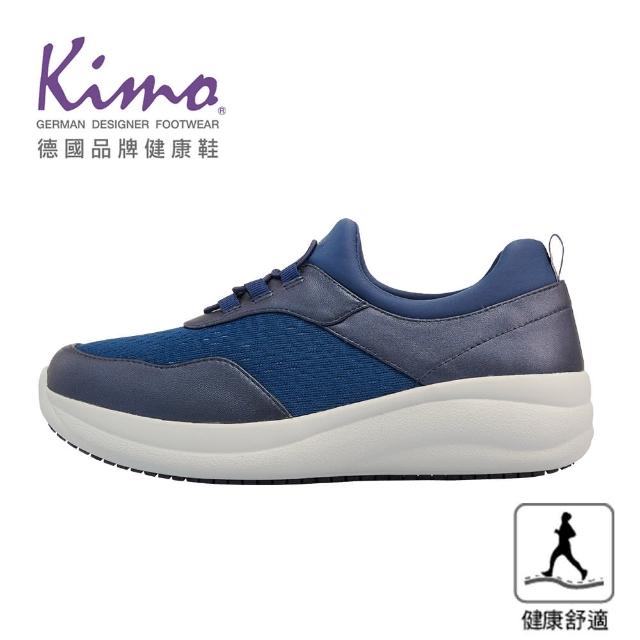 【Kimo】珠光山羊皮網布萊卡健康鞋 女鞋(靛青藍 KBCSF141186)