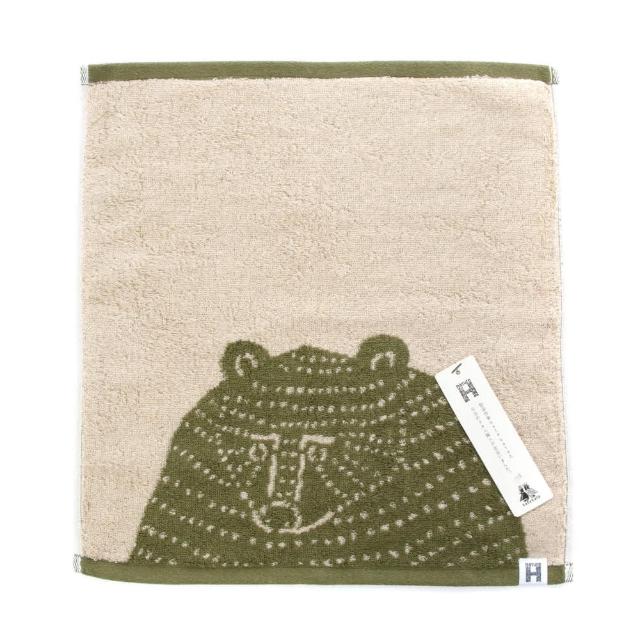 【型染熊】日本方巾(吸水親膚/樸實可愛/人氣商品)