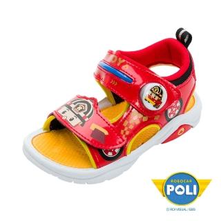【POLI 波力】童鞋 波力 電燈涼鞋/穿脫方便 酷炫 輕量 MIT正版 銀藍(POKT34072)