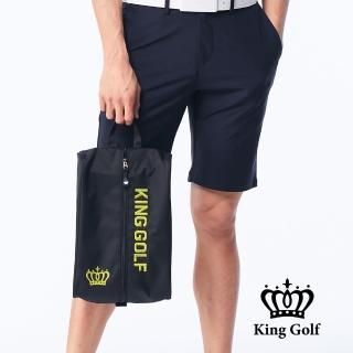 【KING GOLF】速達-實體同步款-尼龍盥洗袋/鞋袋/運動旅遊收納包(黑色)