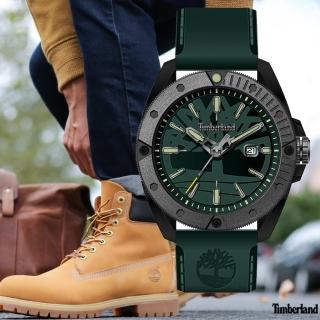 【Timberland】天柏嵐 CARRIGAN系列 街頭 運動風格膠帶腕錶-綠黑(TDWGN2102903)