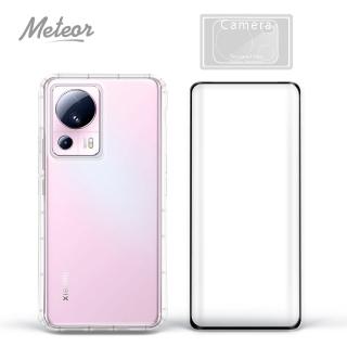 【Meteor】MI 小米13 Lite 手機保護超值3件組(透明空壓殼+3D鋼化膜+鏡頭貼)