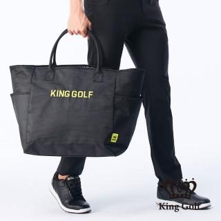 【KING GOLF】速達-實體同步款-尼龍手提高爾夫收納包托特包-大款(黑色)