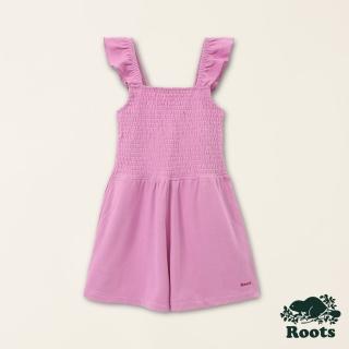 【Roots】Roots大童-喚起自然之心系列 毛圈布連身短褲(紫色)