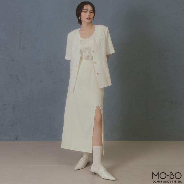 【MO-BO】弧形側開岔長裙