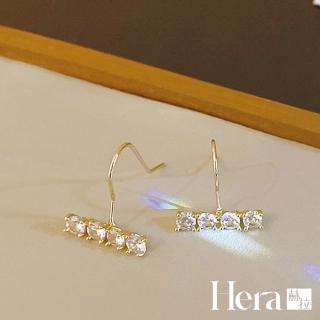 【HERA 赫拉】愛迷離韓國一字水鑽耳環 H112032906(耳釘 AEB13)