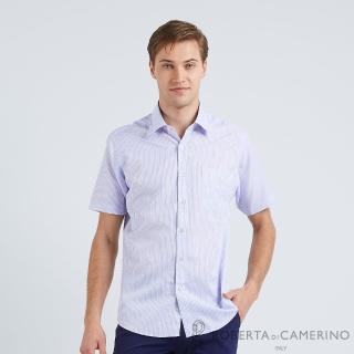 【ROBERTA 諾貝達】男裝 藍色短袖襯衫-典雅品味(台灣製 冰涼紗)