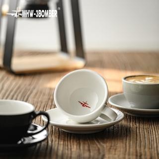 【MHW-3BOMBER】拿鐵杯-280ML(陶瓷拿鐵杯 拉花拿鐵杯 咖啡杯 陶瓷杯 優雅弧形杯耳)
