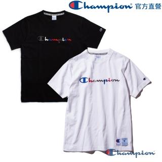 【Champion】官方直營-彩色草寫LOGO短袖上衣Tee-男(2色選擇)