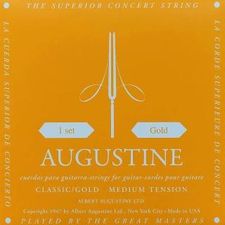 【Augustine 奧古斯汀】Classic Gold 奧古斯丁 經典金 中/中低張 古典吉他弦(原廠公司貨 商品保固有保障)