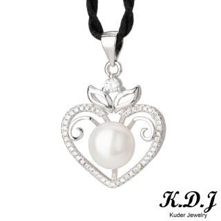 【K.D.J 圓融珠寶】心中有你天然珍珠墜飾(贈珍珠耳針)