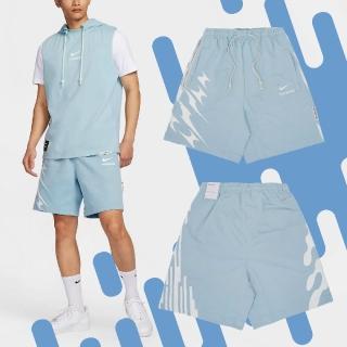 【NIKE 耐吉】短褲 Standard Issue Shorts 男款 藍 白 抽繩 拉鍊口袋 運動(FJ7225-442)